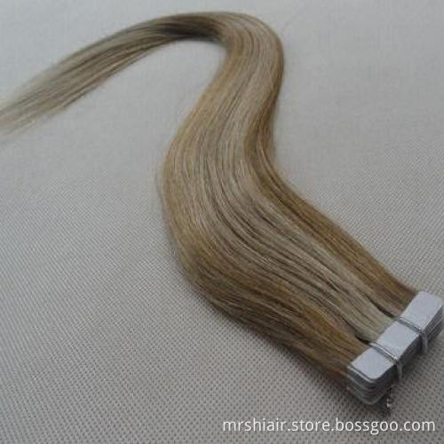 Highlight color tape-in extensions, 14/60 4*1cm 3gram/pc, various lengths, OEM orders are welcome